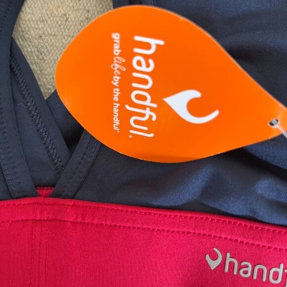 Handful Woman's The Fav Bra Night Swim Navy Sports Bra Sz xs - Picture 5 of 6